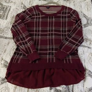 Torrid Purple Plaid Sweater 2